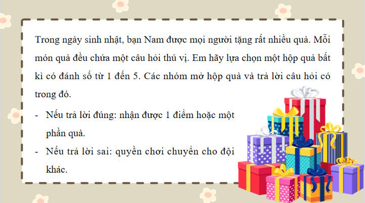 Trò chơi khởi động Toán 7 Bài tập cuối chương 6