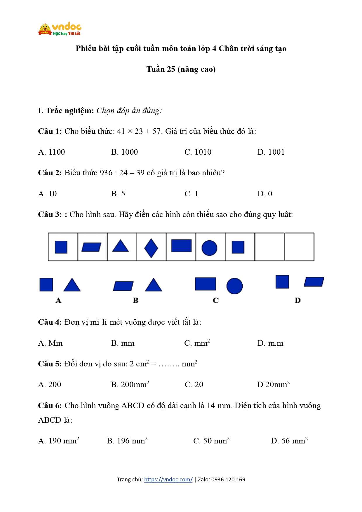 phieu bt cuoi tuan 25 nang cao toan lop 4 ctst page 0001*890920