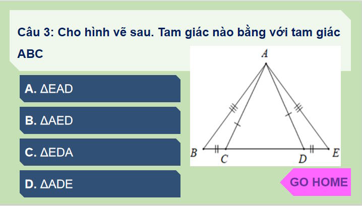 Toán 7 Bài 13: Hai tam giác bằng nhau Trường hợp bằng nhau thứ nhất của tam giác