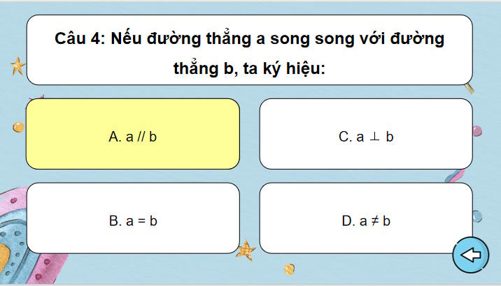 Toán 7 Bài 9: Hai đường thẳng song song và dấu hiệu nhận biết