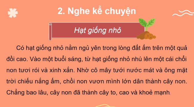 PowerPoint Tiếng Việt 2 Bài 13: Kể chuyện Hạt giống nhỏ