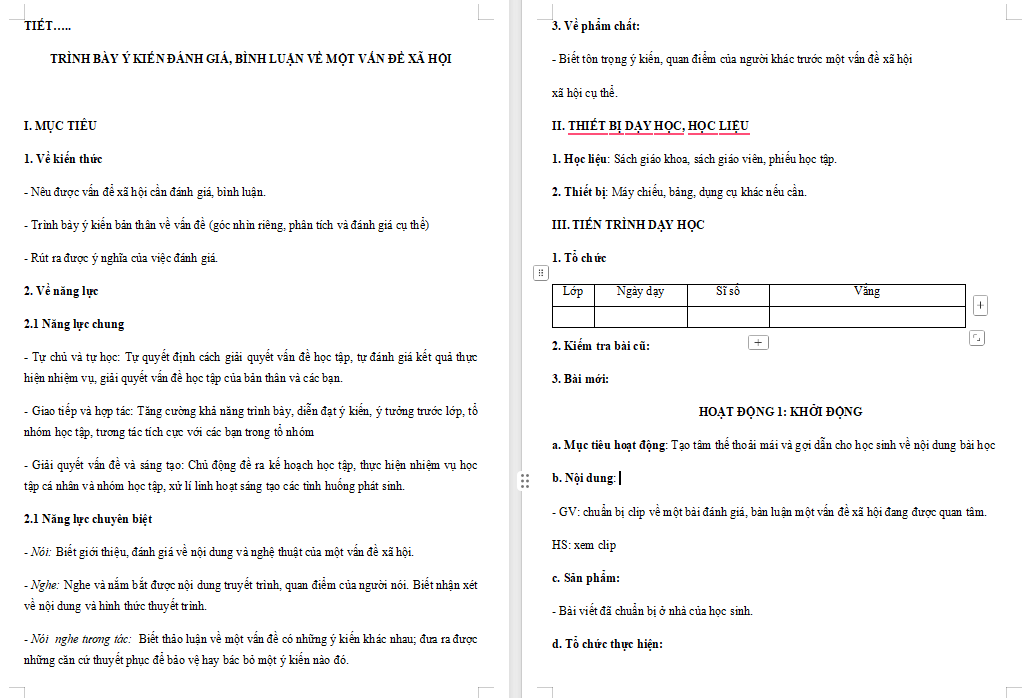 Ngữ văn 11 Bài 3: Trình bày ý kiến đánh giá bình luận về một vấn đề xã hội