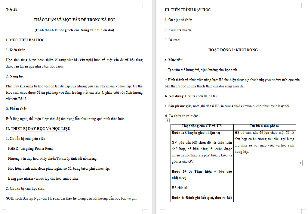 Ngữ văn 11 Bài 4: Nói và nghe