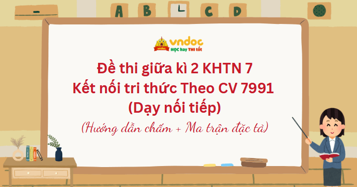  Đề thi giữa kì 2 KHTN 7 Kết nối tri thức Theo CV 7991 (Dạy nối tiếp)