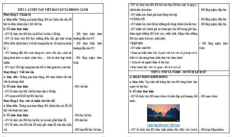 Giáo án Tiếng Việt lớp 5 Bài 24: Luyện viết bài văn tả phong cảnh