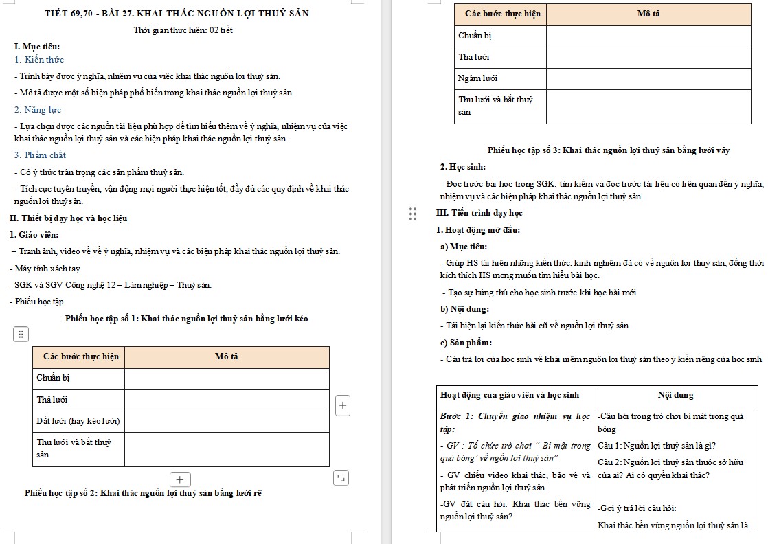 Giáo án Bài 27 Công nghệ 12 Kết nối tri thức