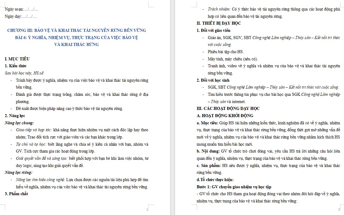 Giáo án Bài 6 Công nghệ 12 Kết nối tri thức