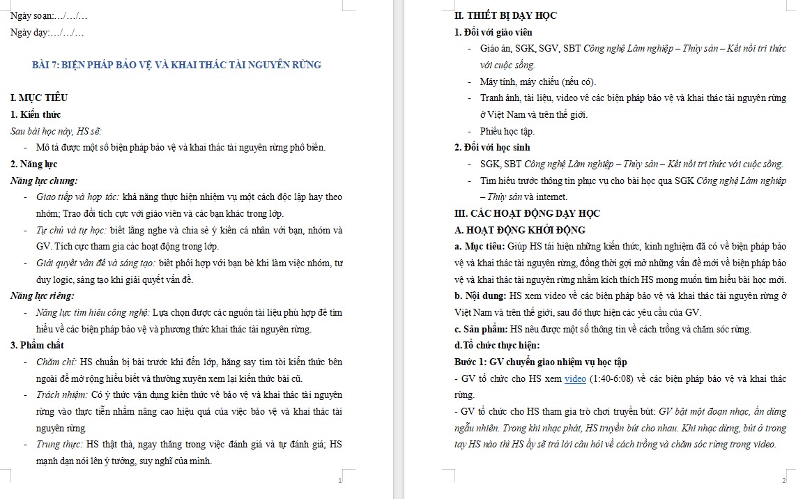 Giáo án Bài 7 Công nghệ 12 Kết nối tri thức