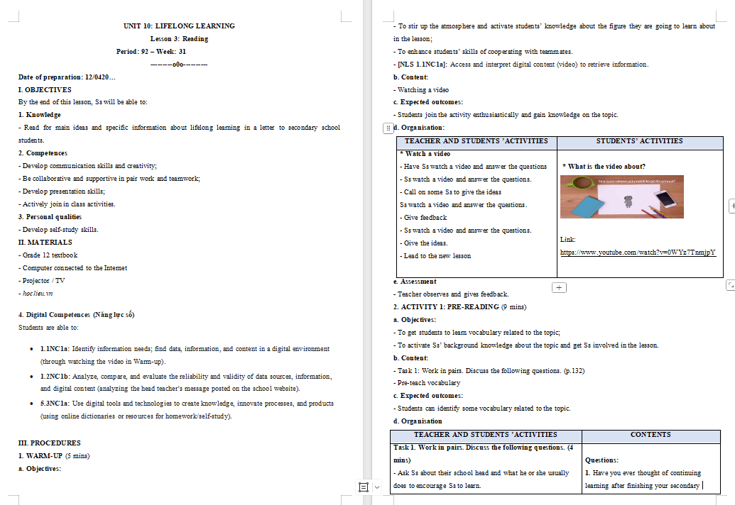 Tiếng Anh 12 Unit 10: Reading