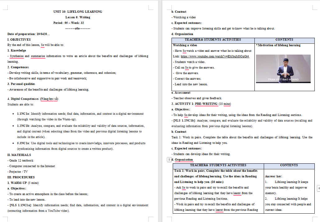 Tiếng Anh 12 Unit 10: Writing