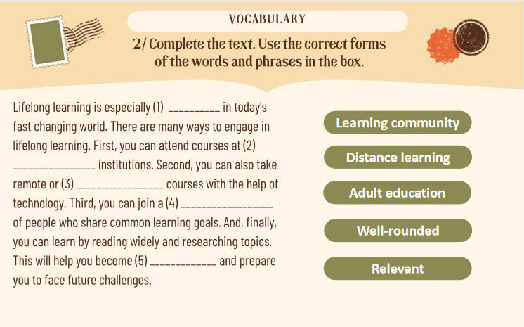 Tiếng Anh 12 Unit 10: Looking Back 