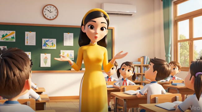 Nhân vật AI đồng hành cùng tiết dạy