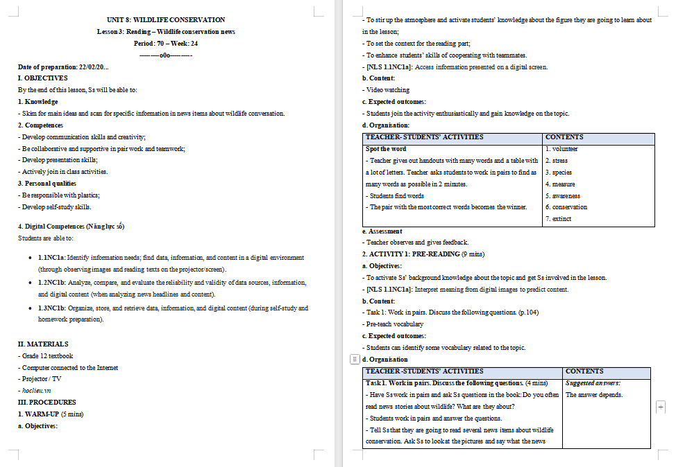 Giáo án PowerPoint Tiếng Anh 12 Unit 8: Reading