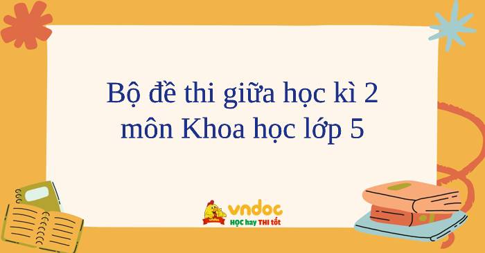 Bộ đề thi giữa học kì 2 môn Khoa học lớp 5 năm 2025 - 2026