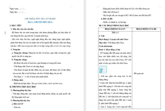 Giáo án Tiếng Việt 2 Bài 1: Từ chỉ đặc điểm. Câu kiểu Ai thế nào?