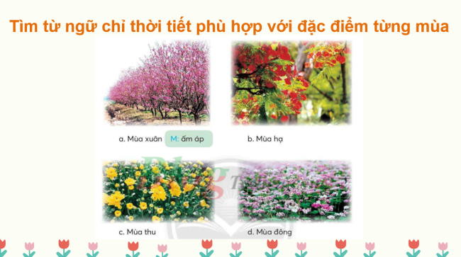 PowerPoint Tiếng Việt 2 Bài 2: Mở rộng vốn từ Bốn mùa