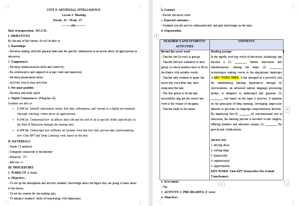 Tiếng Anh 12 Unit 6: Reading