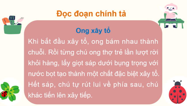 PowerPoint Tiếng Việt 2 Bài 2: Nghe - viết Ong xây tổ