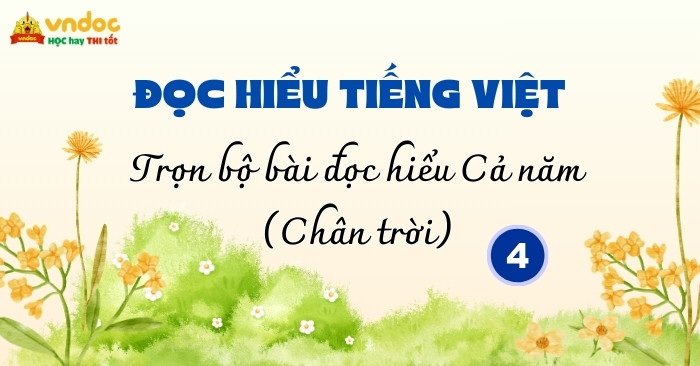 Bộ 62 bài Đọc hiểu Tiếng Việt lớp 4 Chân trời sáng tạo Cả năm (Có đáp án)