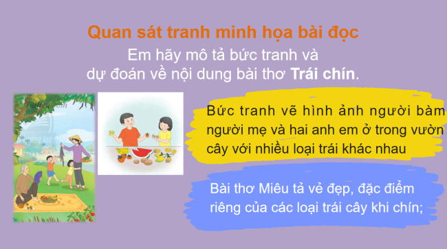 PowerPoint Tiếng Việt 2 Bài 3: Đọc Trái chín