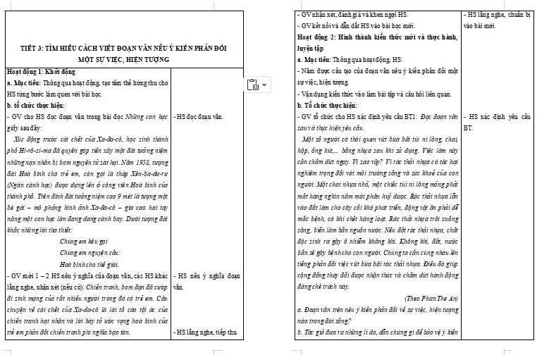 Bài 27: Tìm hiểu cách viết đoạn văn nêu ý kiến phản đối một sự việc, hiện tượng