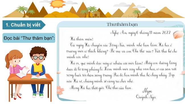 PowerPoint Tiếng Việt 3 Bài 12: Viết thư thăm bạn