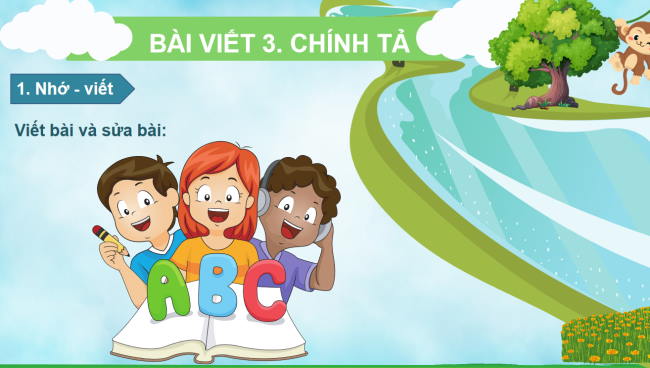 PowerPoint Tiếng Việt 3 Bài 12: Nhớ - viết Sông quê
