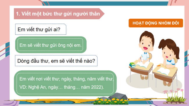 PowerPoint Tiếng Việt 3 Bài 12: Thư gửi người thân