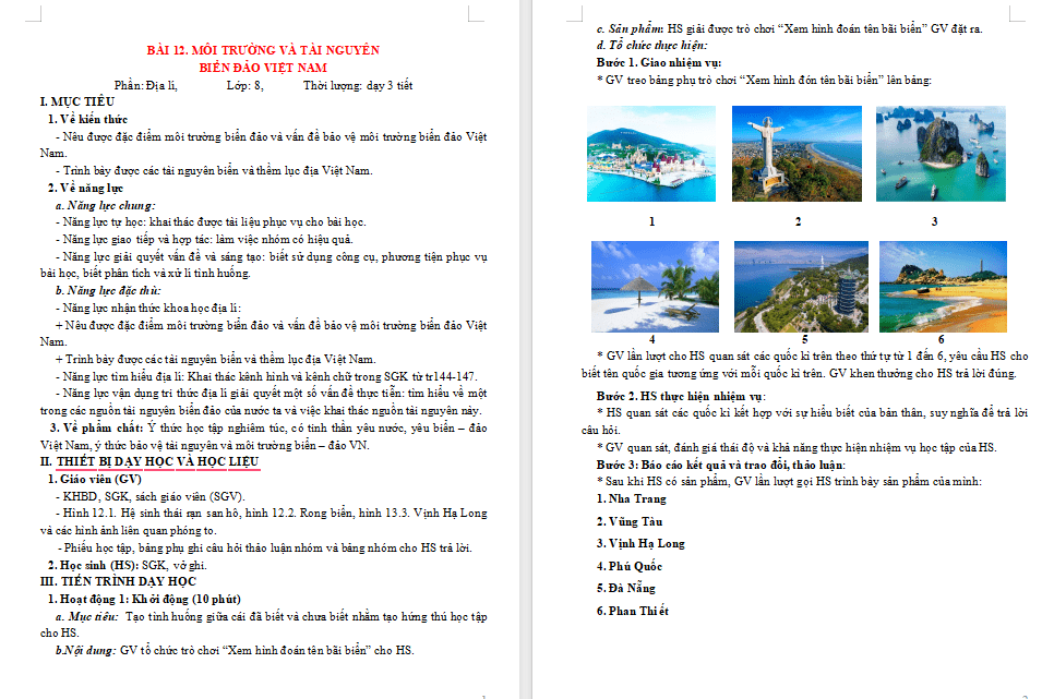  Môi trường và tài nguyên biển đảo Việt Nam