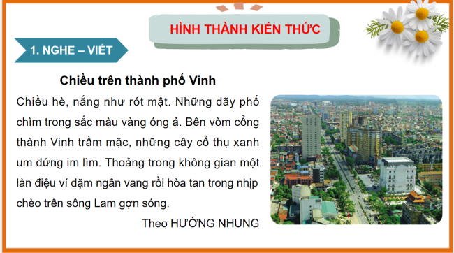 PowerPoint Tiếng Việt 3 Bài 13: Nghe - viết Chiều trên thành phố Vinh