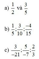 Bài tập So sánh phân số. Hỗn số dương