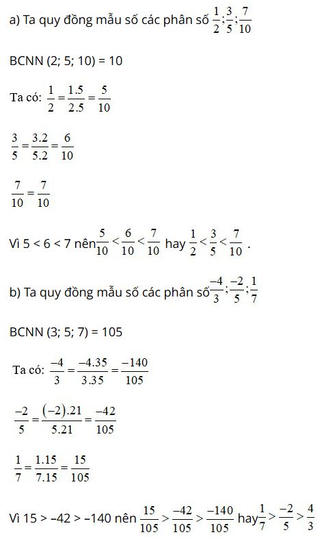 Bài tập So sánh phân số. Hỗn số dương