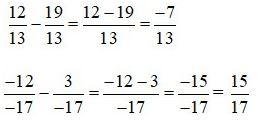 Lý thuyết Toán 6 bài 25: Phép cộng và phép trừ phân số