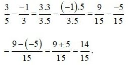 Lý thuyết Toán 6 bài 25: Phép cộng và phép trừ phân số