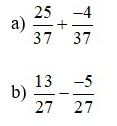 Lý thuyết Toán 6 bài 25: Phép cộng và phép trừ phân số