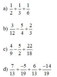 Lý thuyết Toán 6 bài 25: Phép cộng và phép trừ phân số