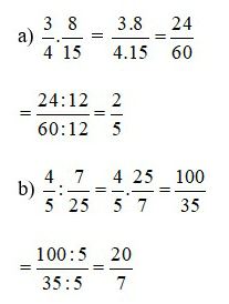 Lý thuyết Toán 6 bài 26: Phép nhân và phép chia phân số