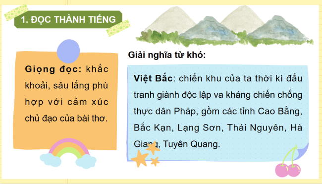 PowerPoint Tiếng Việt 3 Bài 14: Nhớ Việt Bắc