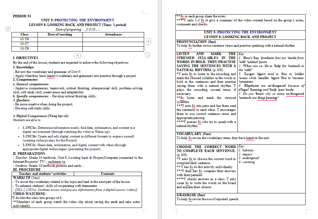 Giáo án Tiếng Anh 10 Unit 9: Communication and Culture