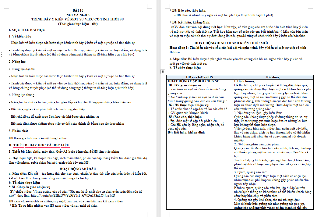 Ngữ văn 9 Bài 10: Trình bày ý kiến về một sự việc có tính thời sự