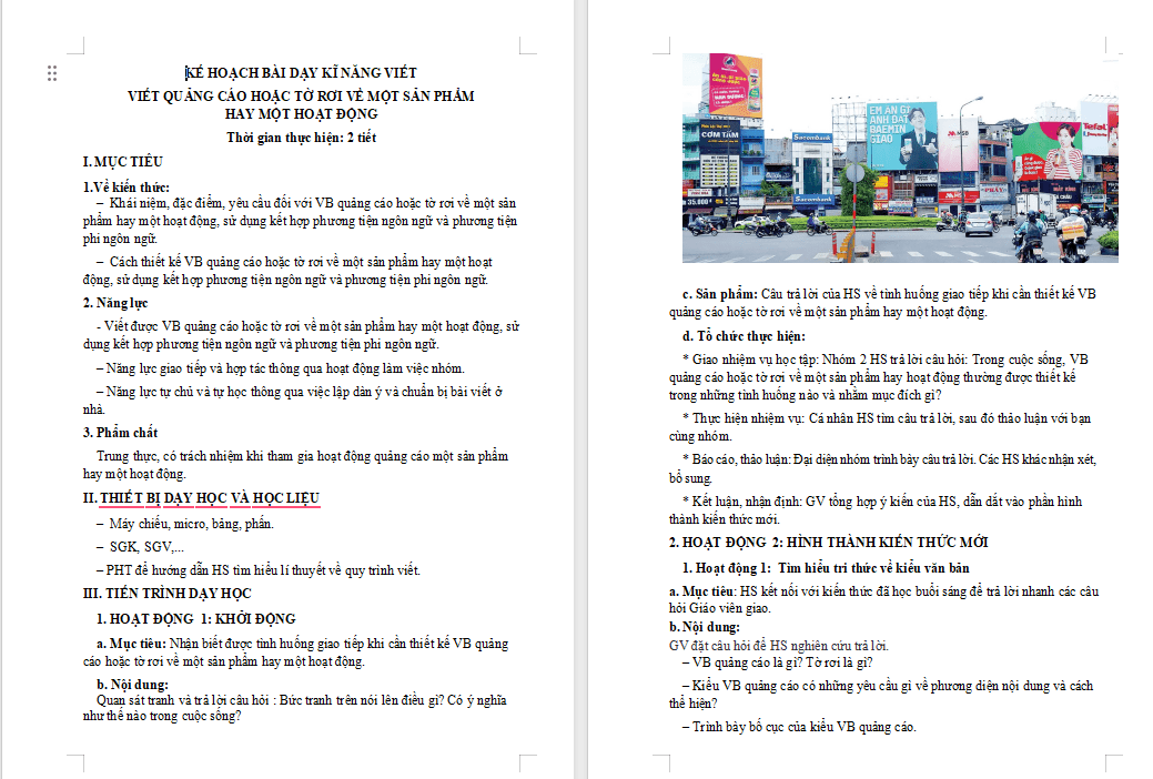 Ngữ văn 9 Bài 10: Viết quảng cáo hoặc tờ rơi về một sản phẩm hay một hoạt động