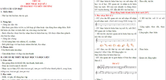 Giáo án Âm nhạc 3 Chủ đề 3 Tiết 10: Đọc nhạc Bài số 2 - Ôn bài hát Vui đến trường