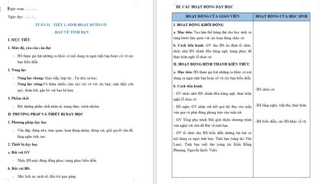 PowerPoint Hoạt động trải nghiệm 2 Tuần 31