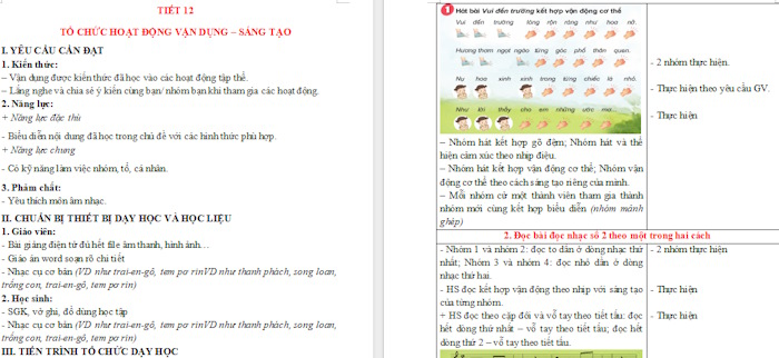 Giáo án Âm nhạc 3 Chủ đề 3 Tiết 12: Tổ chức hoạt động Vận dụng - Sáng tạo