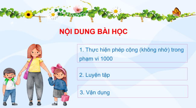 PowerPoint Toán 2: Phép cộng (không nhớ) trong phạm vi 1000
