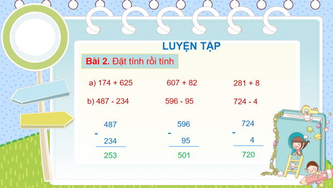 PowerPoint Toán 2: Luyện tập trang 62