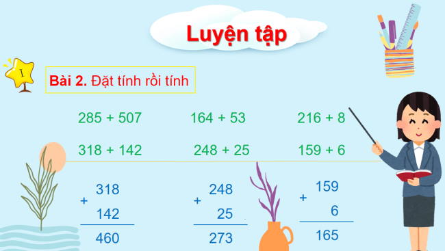 PowerPoint Toán 2: Luyện tập trang 70