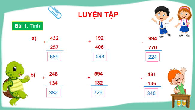 PowerPoint Toán 2: Luyện tập chung trang 76