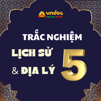 Trắc nghiệm Lịch Sử và Địa Lí lớp 5
