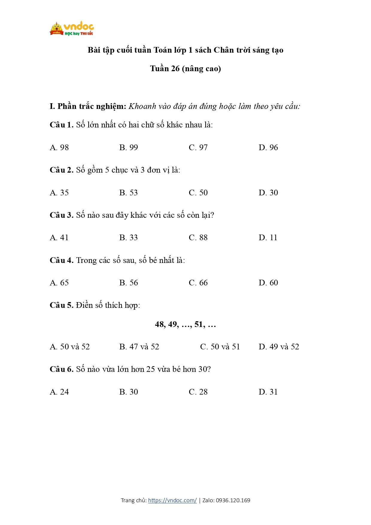bai tap cuoi tuan mon toan 1 tuan 26 nang cao ctst page 0001*908295